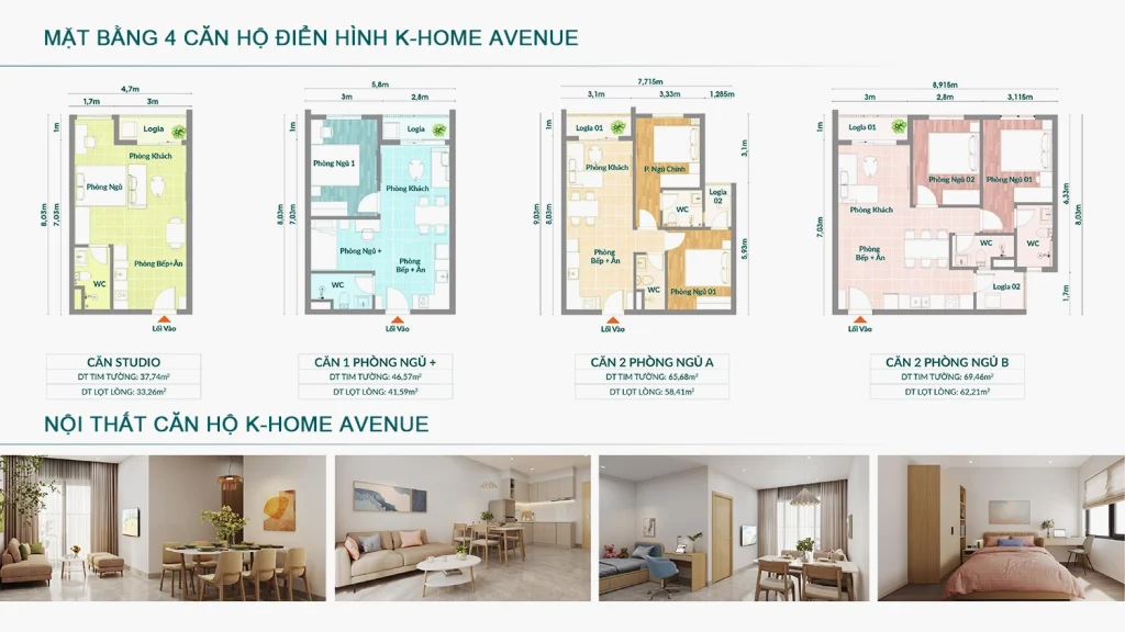 Mặt bằng bố trí căn hộ K-Home Avenue