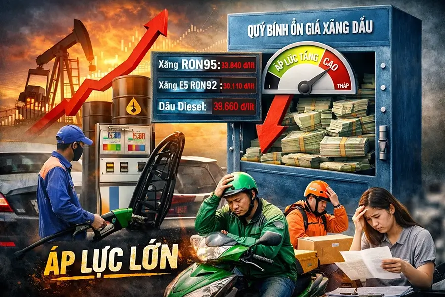 Giá xăng, dầu tăng mạnh từ 23h00 ngày 24/3/2026, có loại vượt 40.000đ/lít