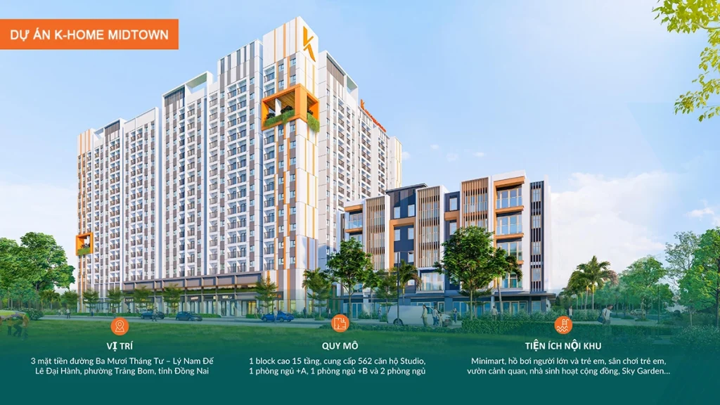 Chung cư K-Home Midtown cao 57m, 15 tầng