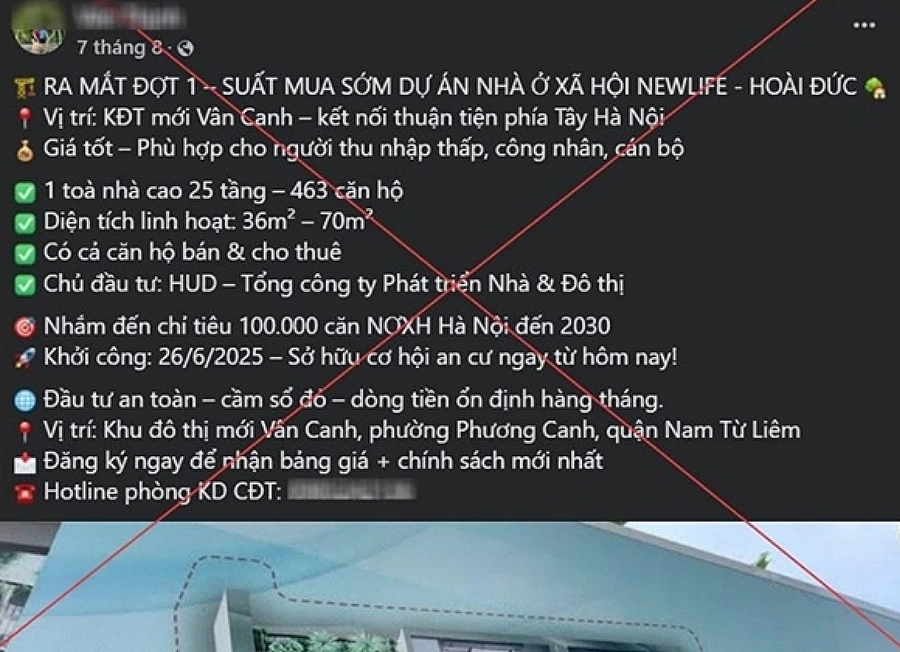 Bán ‘suất ngoại giao’ nhà xã hội trên Facebook, 2 người bị phạt 15 triệu
