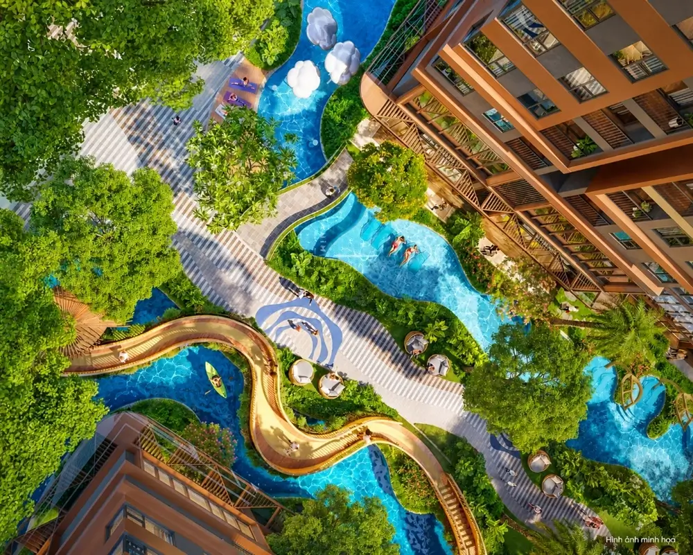Dự án nhấn mạnh trị liệu thủy liệu (Onsen, Jacuzzi, Aquatonic, Sauna, Steam)
