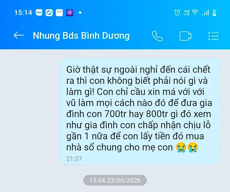 Những ngày cuối, anh Lược cũng chỉ dám van nài chấp nhận mất nửa tiền lấy phần còn lại về mua một căn nhà sổ chung