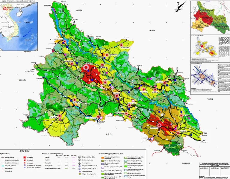Sơ đồ phương án phân vùng chức năng tỉnh Sơn La đến năm 2030