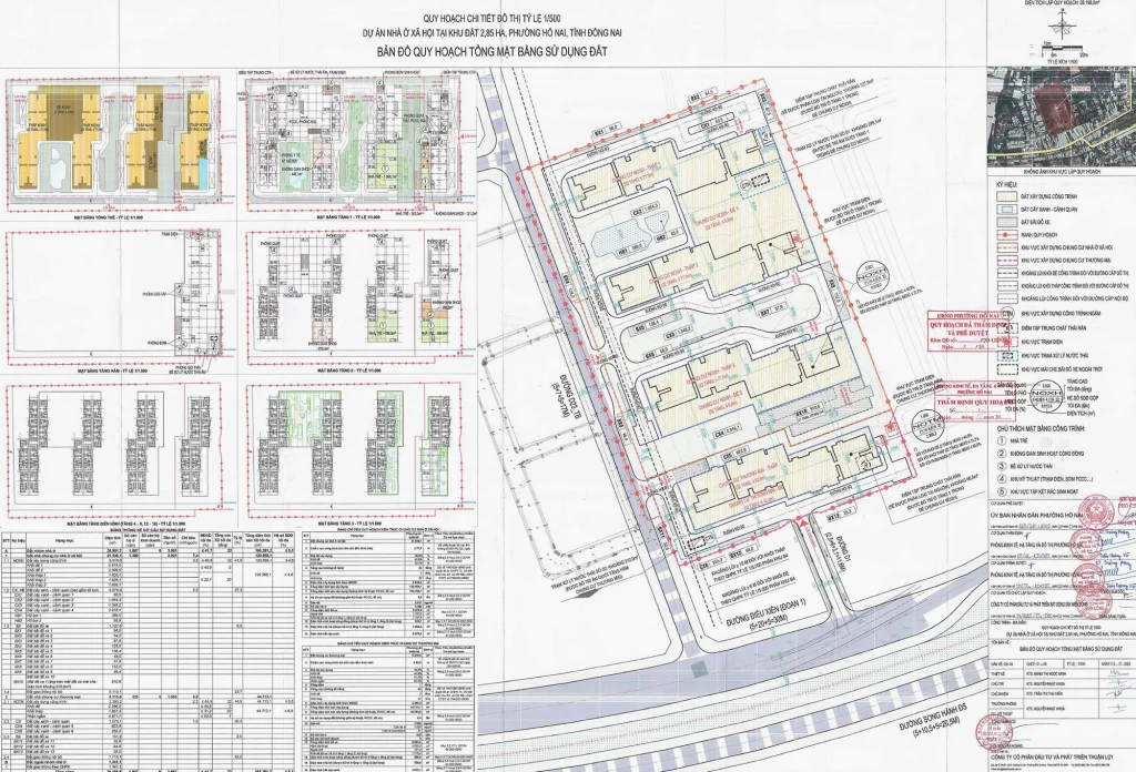 Quy hoạch sử dụng đất dự án Nhà ở xã hội Tân Hòa (K-Home Cityview)