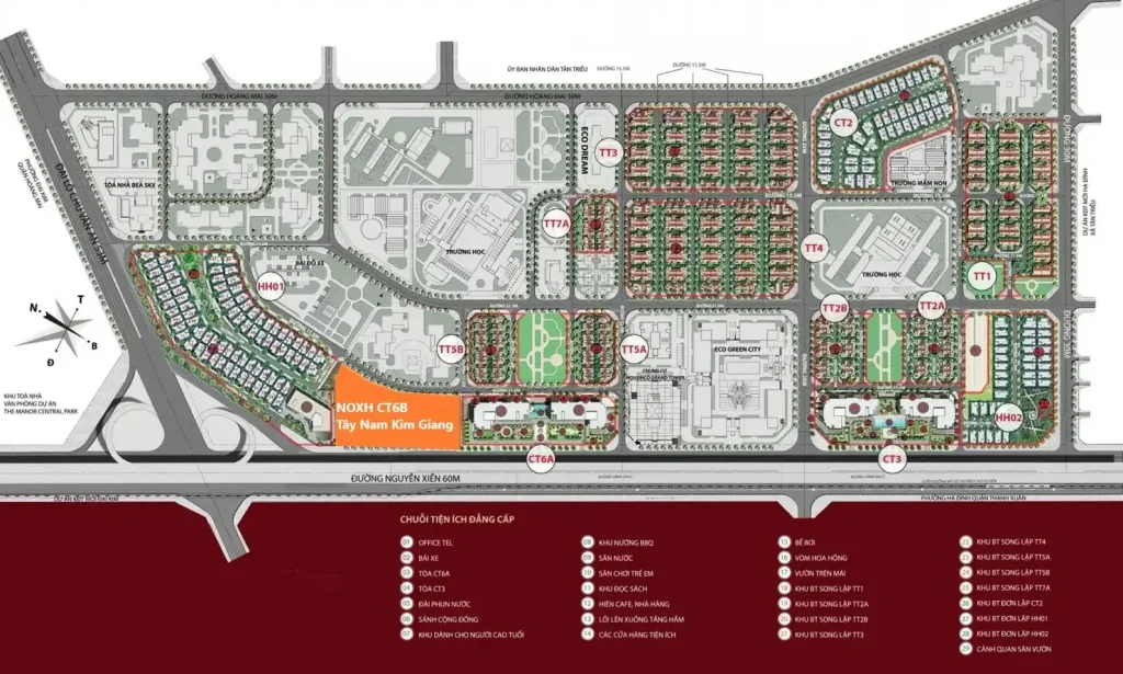 Vị trí trên trục đường Nguyễn Xiển (đường huyết mạch kết nối trực tiếp với vành đai 2,5, vành đai 3, cao tốc Pháp Vân – Cầu Giẽ) mang lại lợi thế giao thông vượt trội