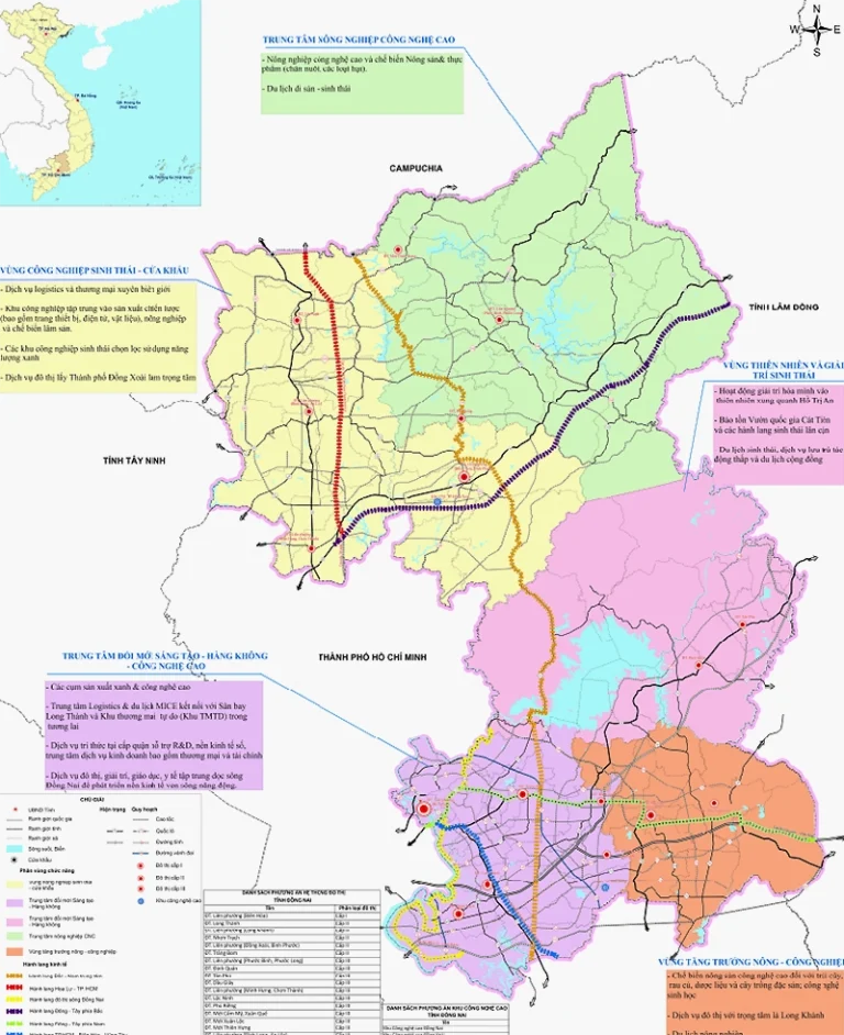 Phương án tổ chức hoạt động kinh tế - xã hội tỉnh Đồng Nai thời kỳ đến năm 2030