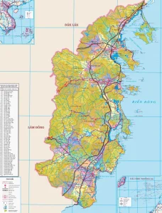 Bản đồ hành chính tỉnh Khánh Hòa, file khổ lớn, bản chuẩn