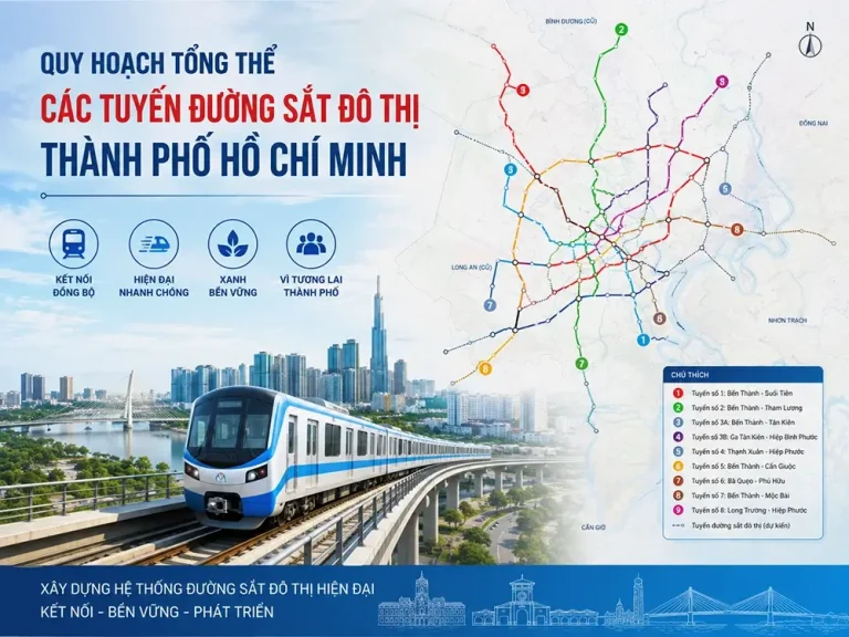 Quy hoạch tổng thể các tuyến đường sắt đô thị TP Hồ Chí Minh
