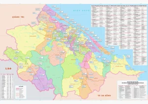 Bản đồ hành chính Thành phố Huế, file khổ lớn, bản chuẩn