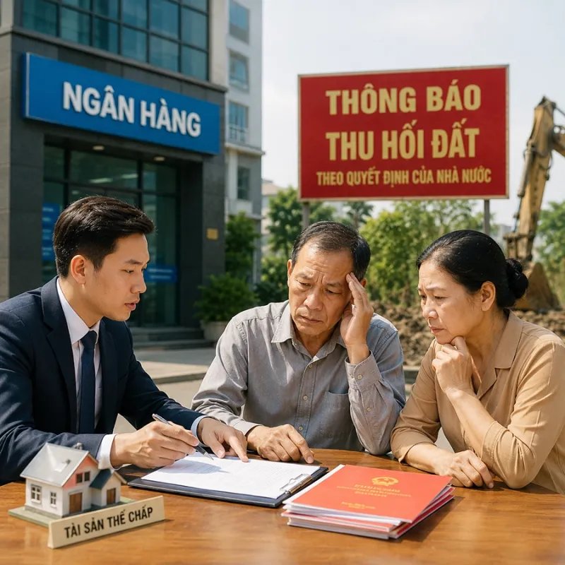 Bị thu hồi đất khi đang thế chấp ngân hàng: Người dân phải làm gì với khoản nợ?