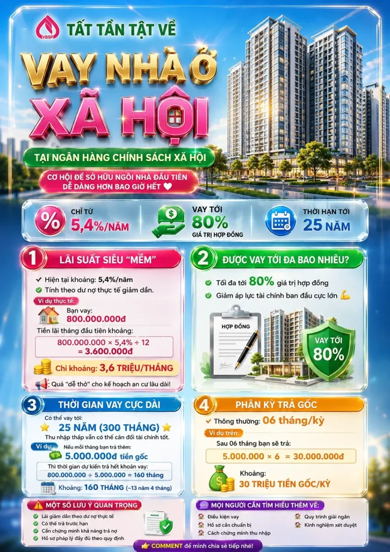 Cần biết khi vay mua Nhà ở xã hội qua Ngân hàng Chính sách Xã hội