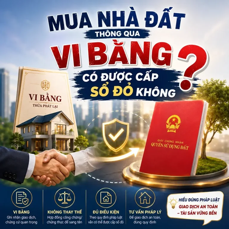 Mua nhà đất thông qua vi bằng có được cấp sổ đỏ không?