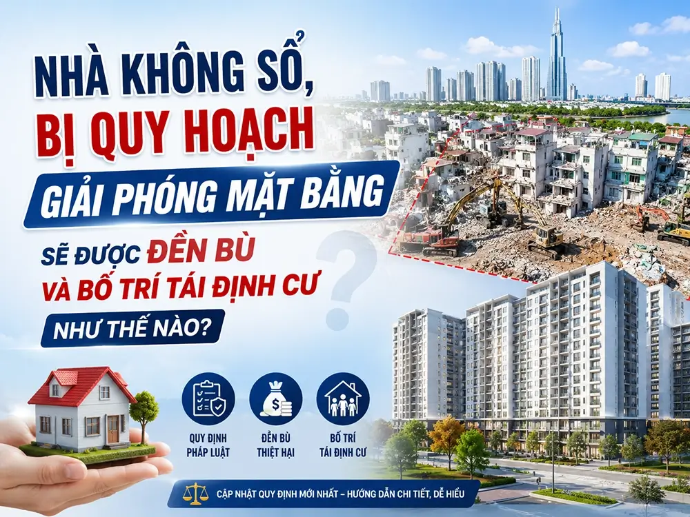 Nhà không sổ, bị quy hoạch sẽ được đền bù và bố trí tái định cư như thế nào?