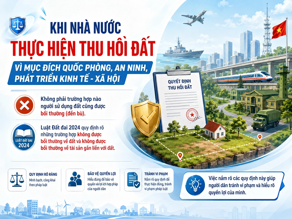 Những trường hợp bị thu hồi đất nhưng không được bồi thường theo quy định