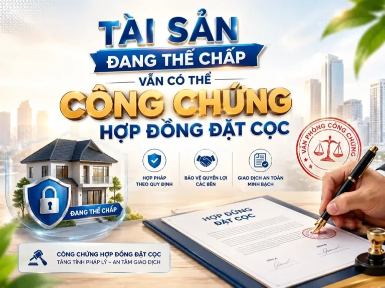 Công chứng hợp đồng đặt cọc khi nhà đất đang thế chấp, những điều cần biết
