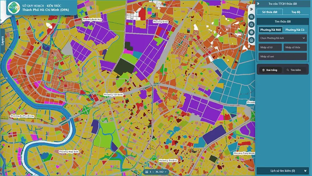 Tra cứu tại Cổng GIS ngành Xây dựng TP.HCM